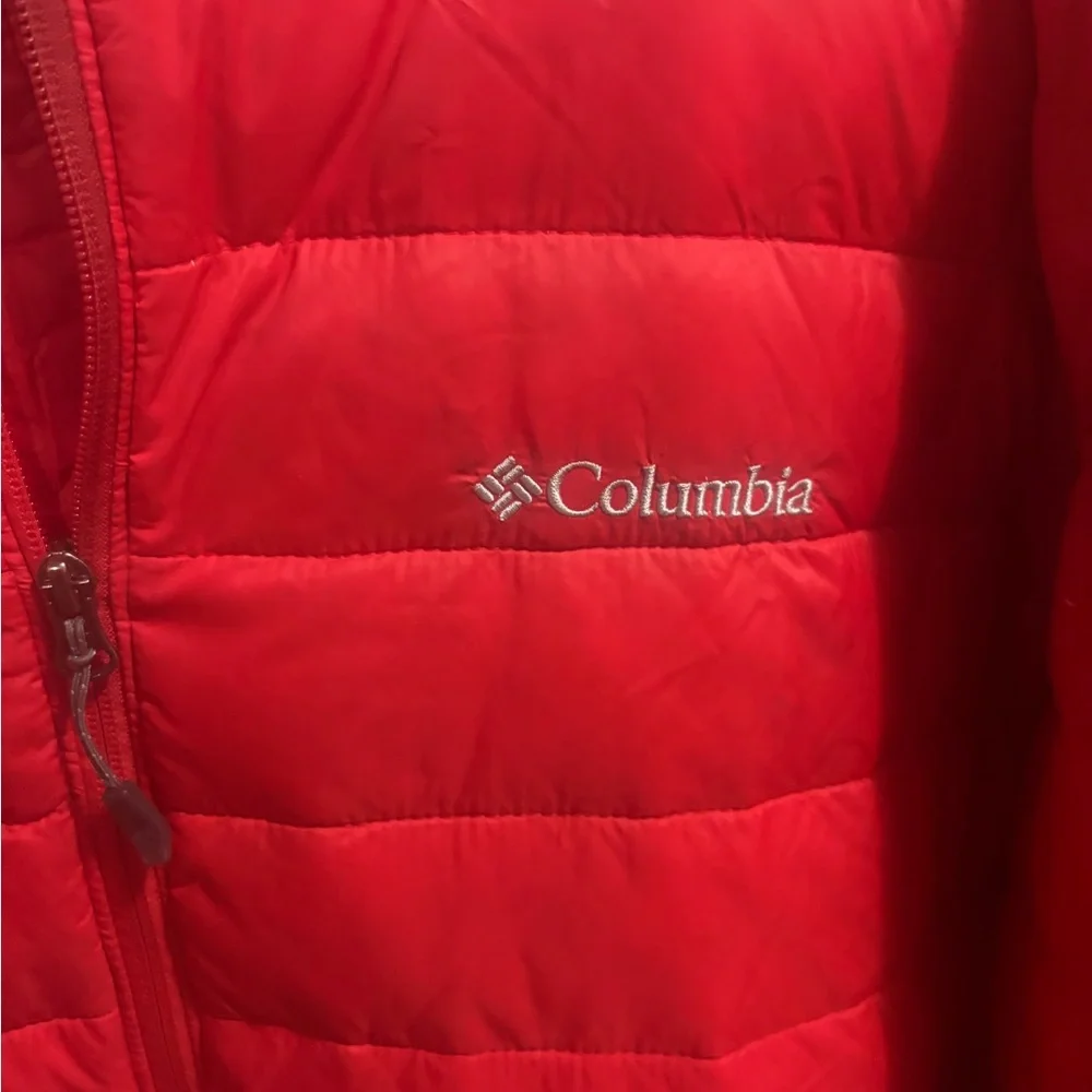 Men's Red Columbia Omni heat turbo down 590‎ packable down Jacket size 3X T